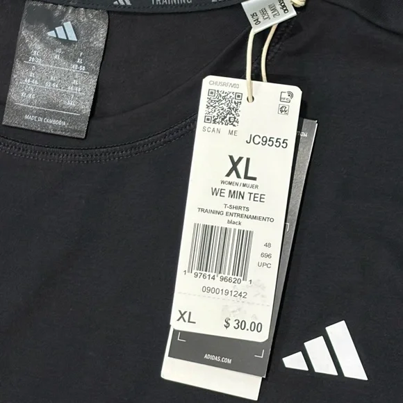 Adidas Women's Black Logo Crop Top - Picture 2 of 2